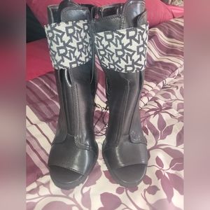 Peep Toe Heeled Boots